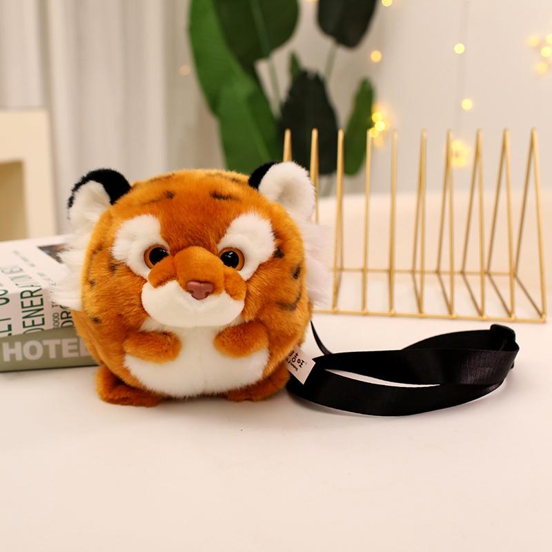 TreasuringU New Cartoon Animals Plush Toys Cute Tiger Stuffed Bags Koala Plush Shoulder Bags Birthday Gifts