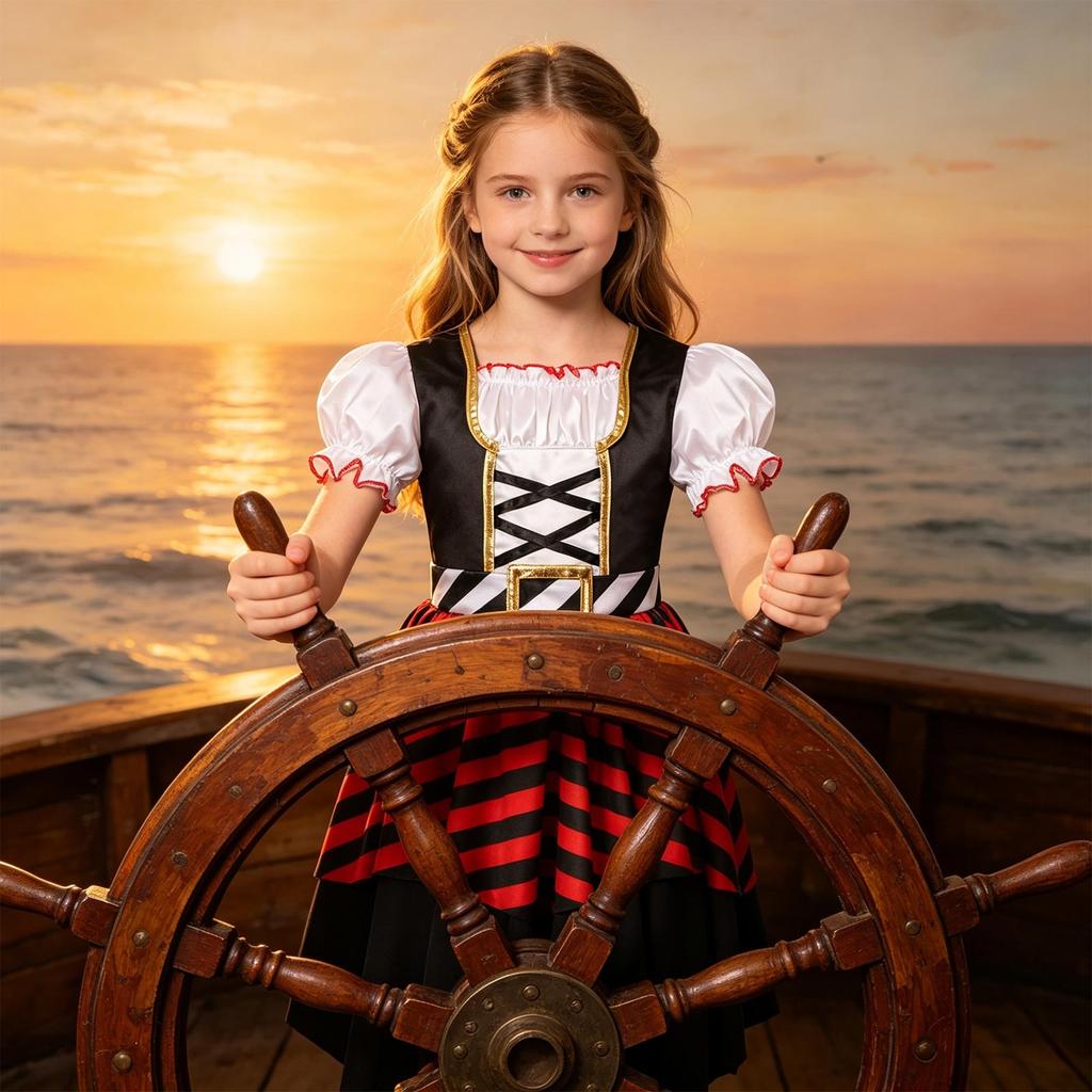 Halloween Pirate Costume Set for Party Performances