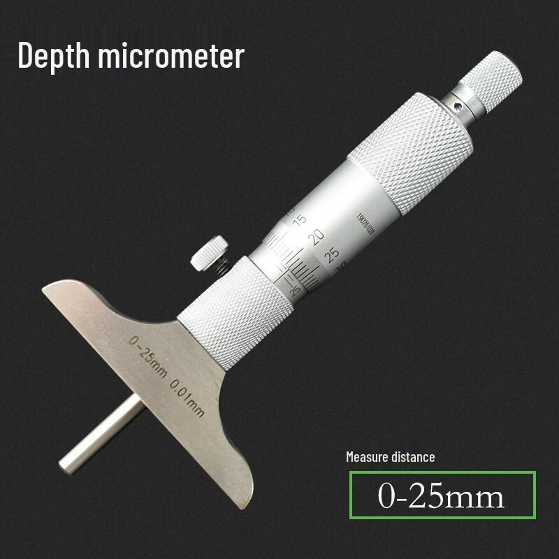 Northwest Qinghai Digital Depth Micrometer, 0-100mm Mechanical Flat/Ball Probe Gauge 0-25mm Mechanical Flat Tip 0.01mm
