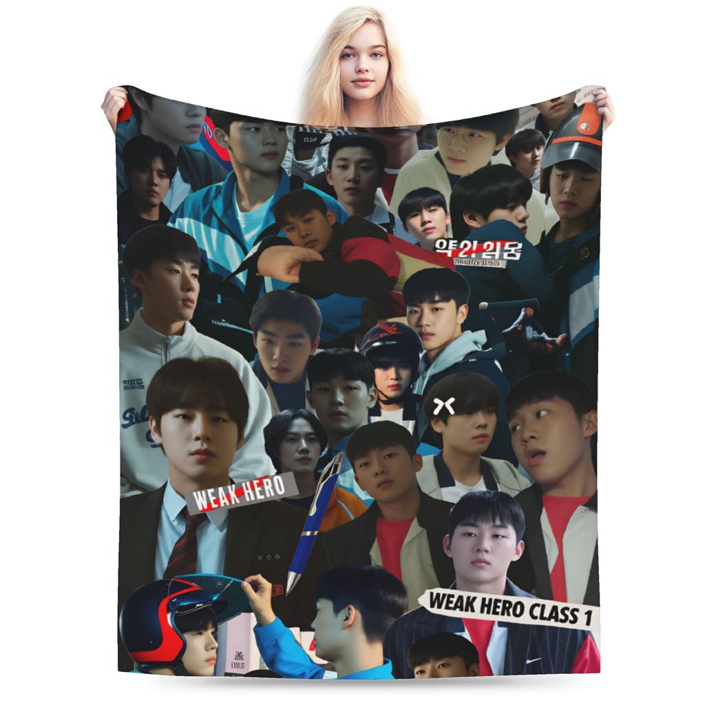 Weak Hero Flannel Blanket Winter Super Warm Throw Blanket for Students Couch Chair Novelty Bedspread Sofa Bed Cover