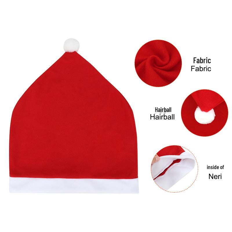 Red Brushed Cloth Christmas Chair Cover for Festive Dining Decor