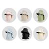 Spring Summer Sun Hat Women's Outdoor Cycling Shawl Neck Protection Sunscreen Removable Mask Large Brim Fisherman Hat
