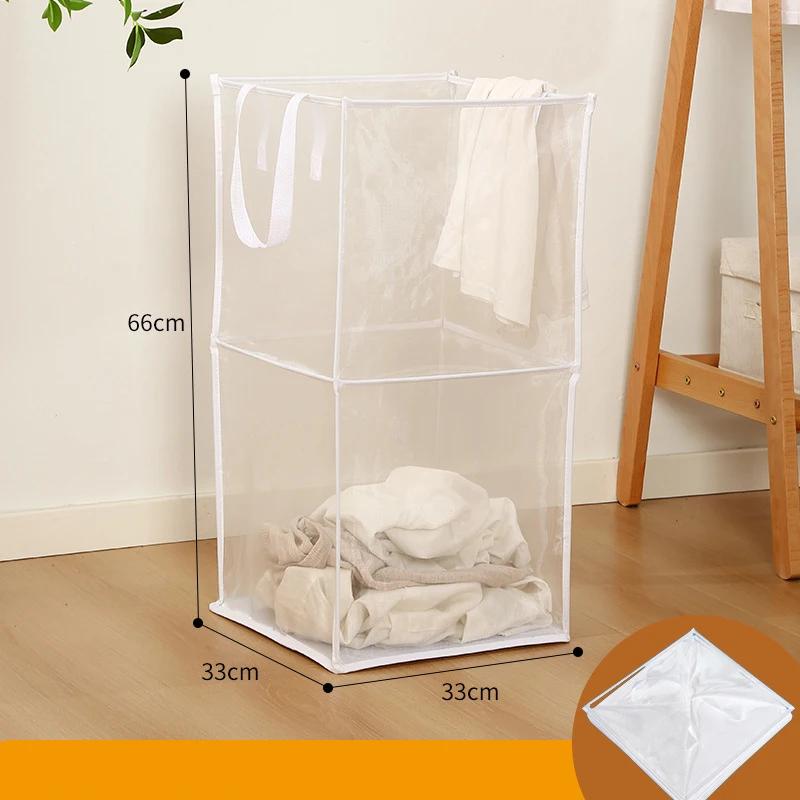For Folding Laundry Basket Organizer For Dirty Clothes Bathroom Clothes Storage Bag Household Frame Bucket Sundries Storage