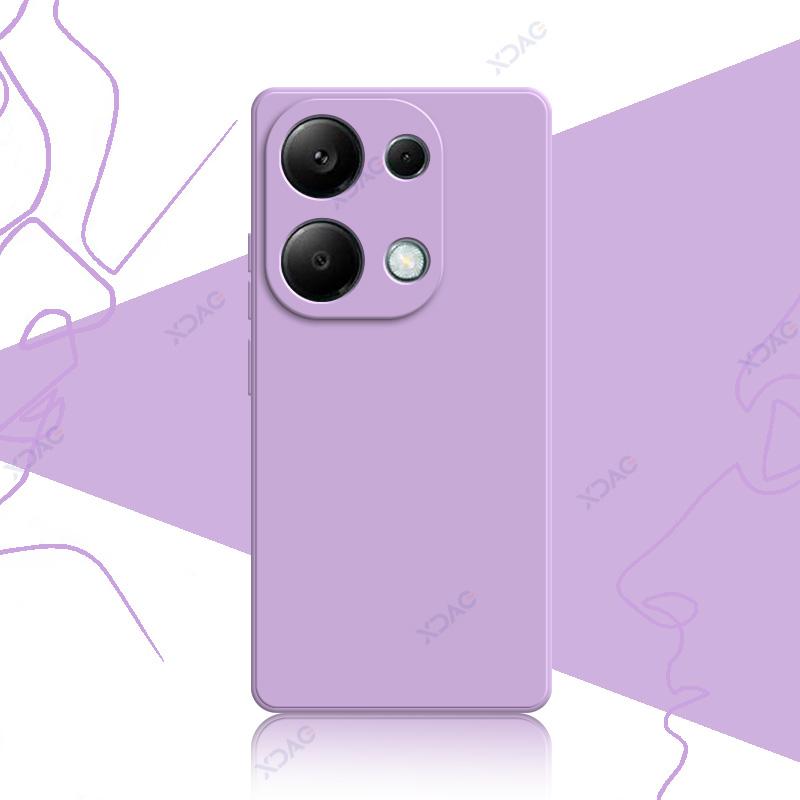 Luxury Square Liquid Silicone Cases for Xiaomi POCO M6 Pro 4G POCOM6Pro 6.67" MTK G99 Ultra 360 Soft Phone Armor Cover