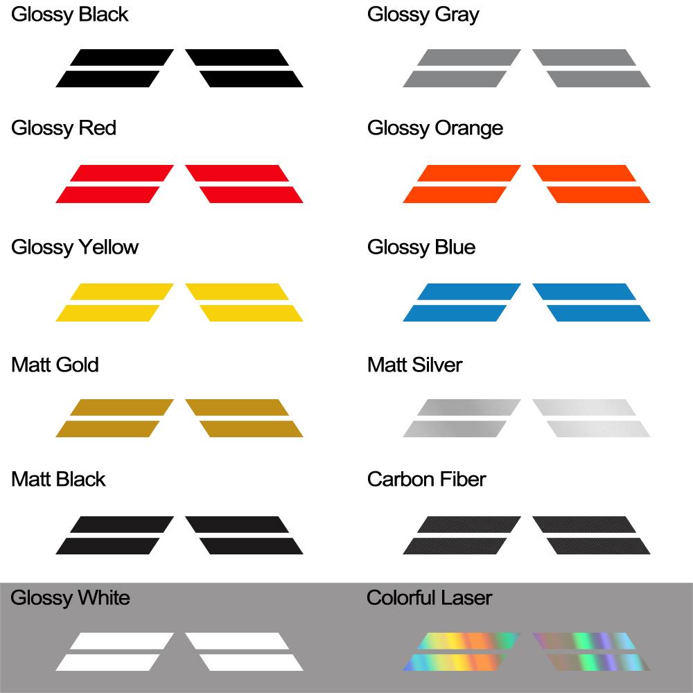 Car Double Bar Hood Fender Hash Mark Side For Ford Mustang GT500 GT350 GT Auto Graphics Stripes Sport Vinyl Decor Decal Kit