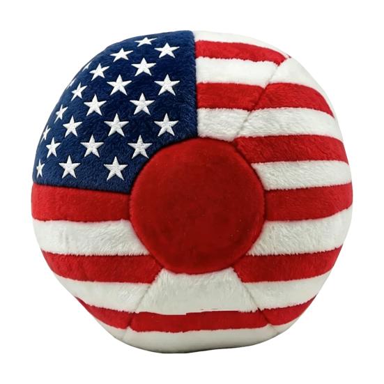 Patriotic Footbag Soft Fabric Kids Adults American Kick Ball for Flag Color Outdoor