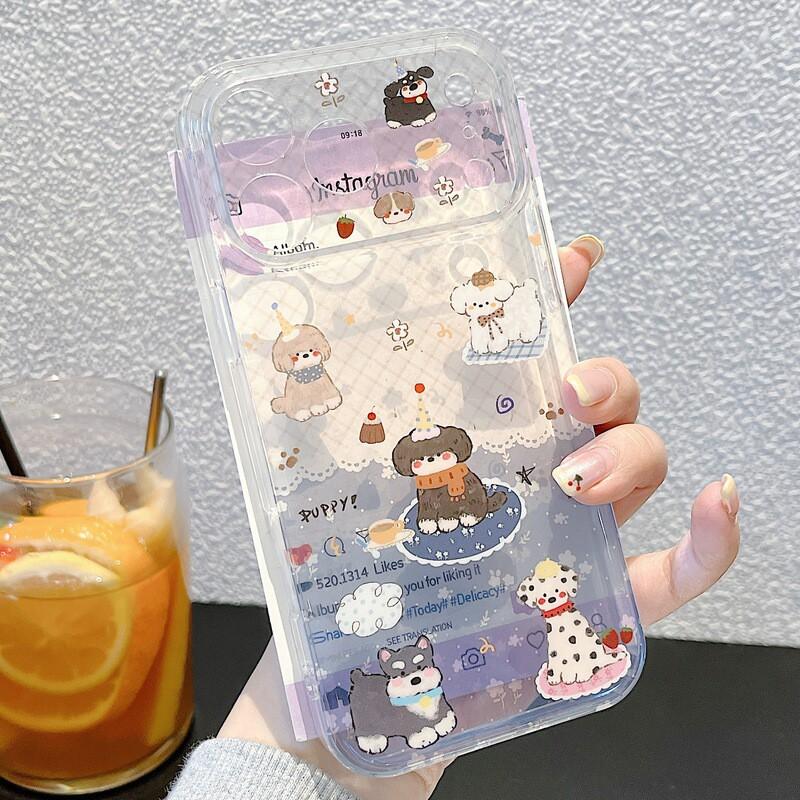 Cute Dog IMD Dual-Sided Phone Case IPhone 13 14 15 16 17 Pro Max Anti-Scratch Drop Protection
