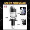 H4 Bi LED Projector Headlight Bulbs Mini Lens Canbus Turbo Cooling 120W Plug and Play for SUV Truck Headlight Replace