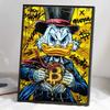 5D DIY Diamond Art Painting Kits for Adults, Rich Donald Duck Full Round Crystal Diamond Kits for Beginner for Home Wall Decorate