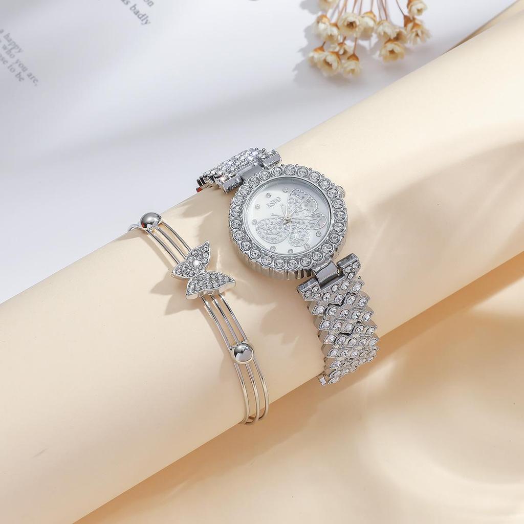 5-teiliges Damen Sommer Mode Stahlband Quarzuhren Set