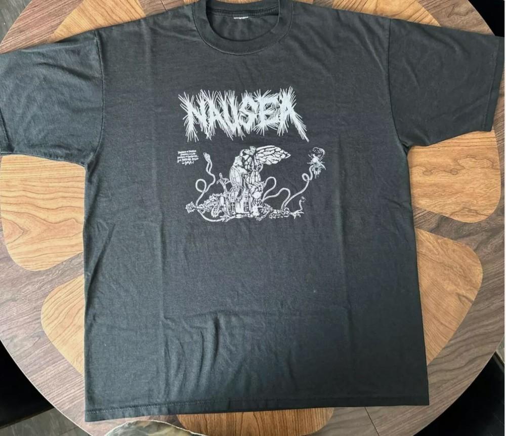 

NAUSEA T-shirt hardcore punk d-beat, charcoal T-shirt reprint L