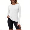 2026 Round Collar With Finger Tips Yoga Long-sleeved Training Running Sports Top T-shirt Women