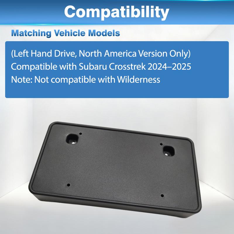 Front License Plate For Subaru Crosstrek 2024–2025 Car Front Bumper License Plate Frame Mount Bracket Holder Accessories
