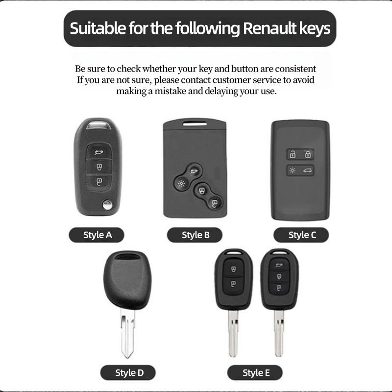 Interior Stickers Zinc Alloy Car Key Case Bag Metal Key Shell For Renault Sandero Duster Clio 5 Captur Austral Kadjar Megane Lo