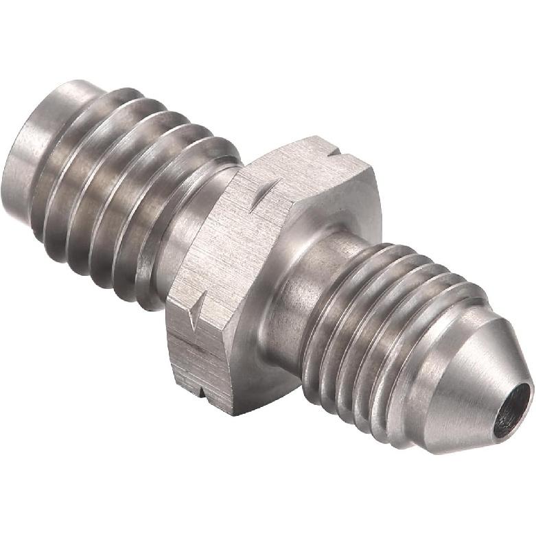 3AN Male to M10x1.0 Metric Inverted Flare Stainless Steel Brake Master Cylinder Adapter Fitting