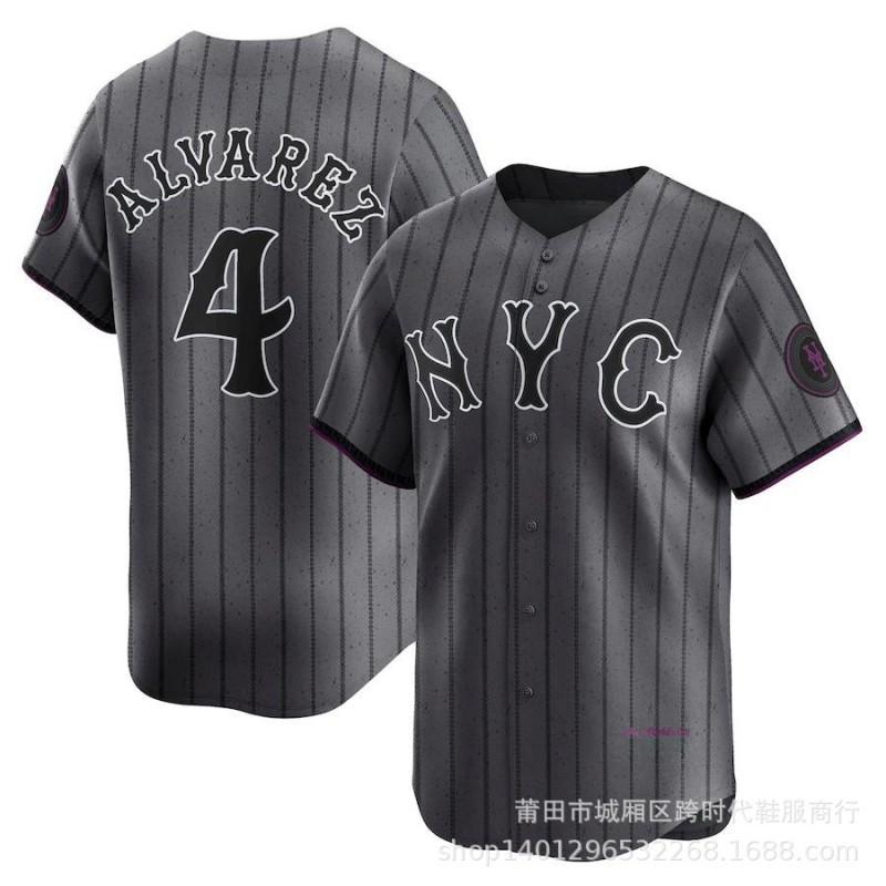 New York Mets Baseball Jersey Adult Team Sports Uniform Embroidered Athletic Shirt Games