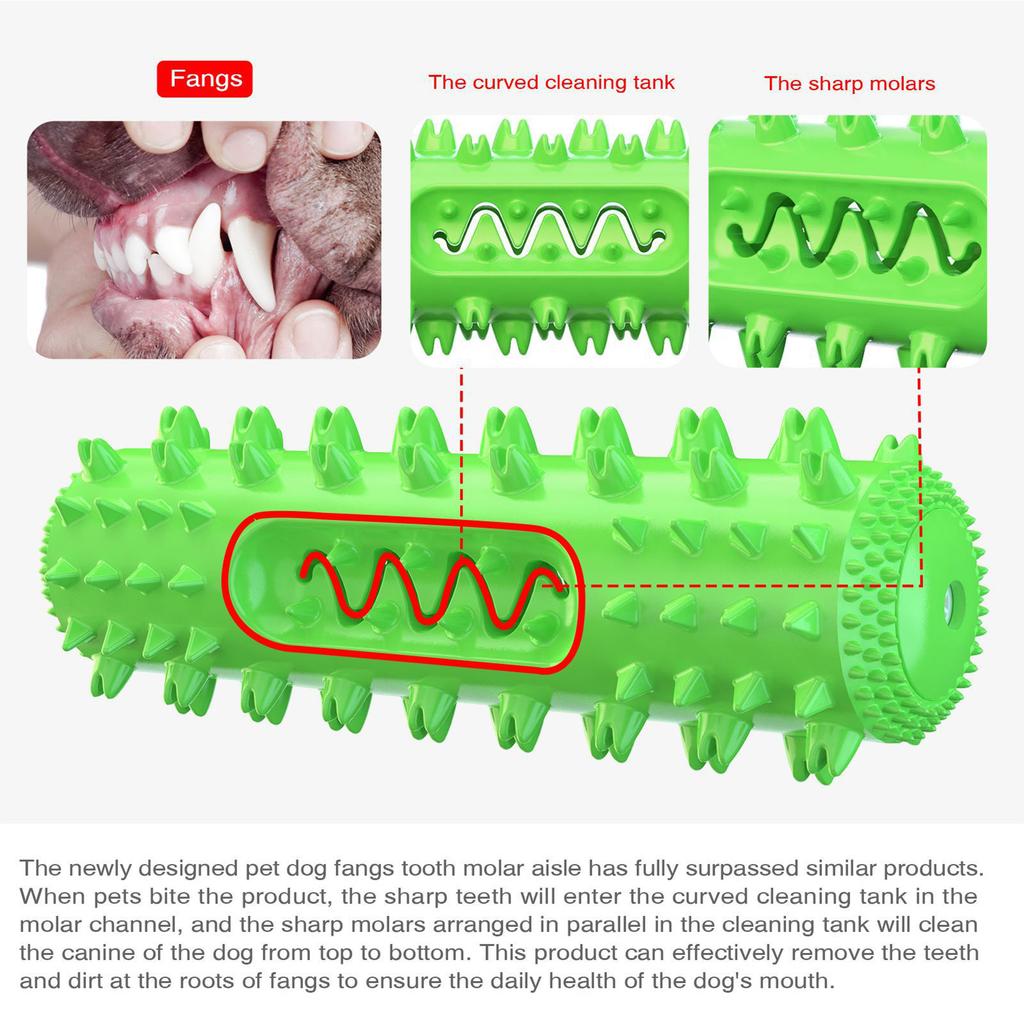 Dog Chew Toys Interactive Fun Teeth Cleaning Soft   Dog Toothbrush Dog Squeaky Toys for Indoor Outdoor