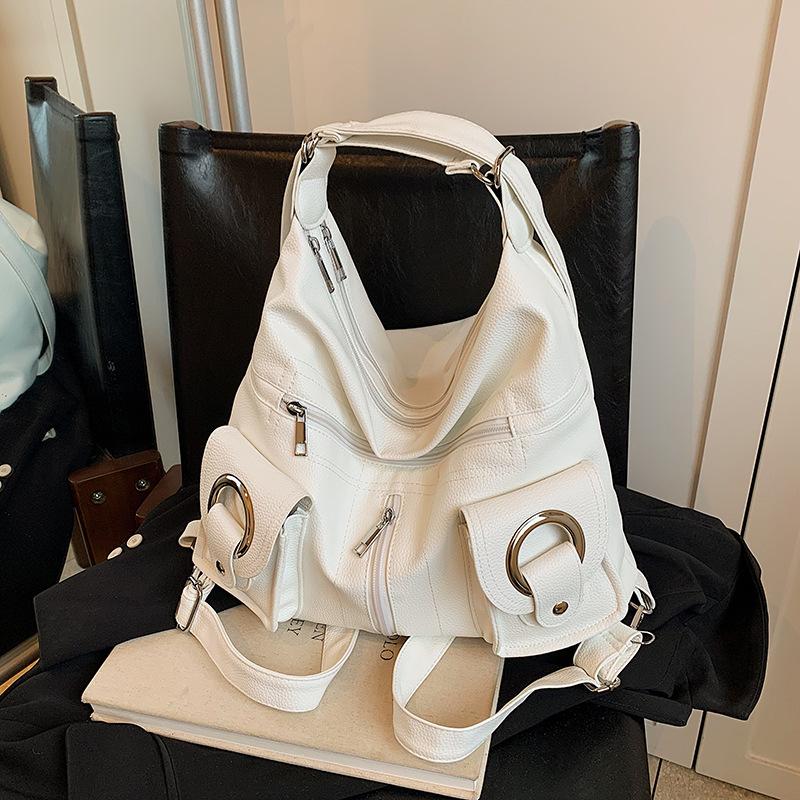 PU Tragetasche Damen Schultertasche Pendler Große Kapazität Rucksack