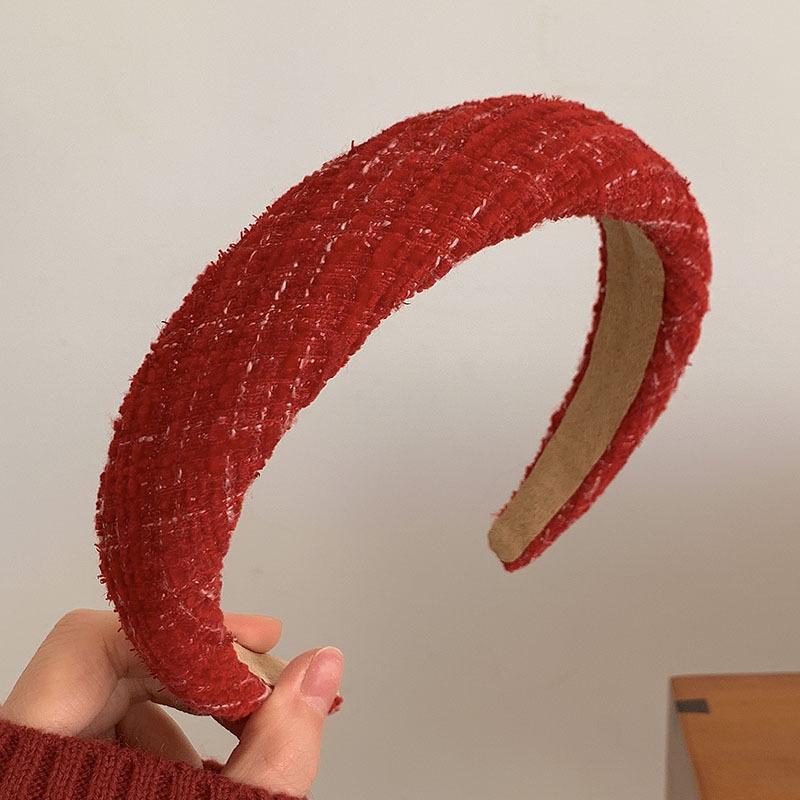 Elegant Velvet Red Holiday Headband for Women – Perfect for Autumn, Winter, and Christmas Celebrations