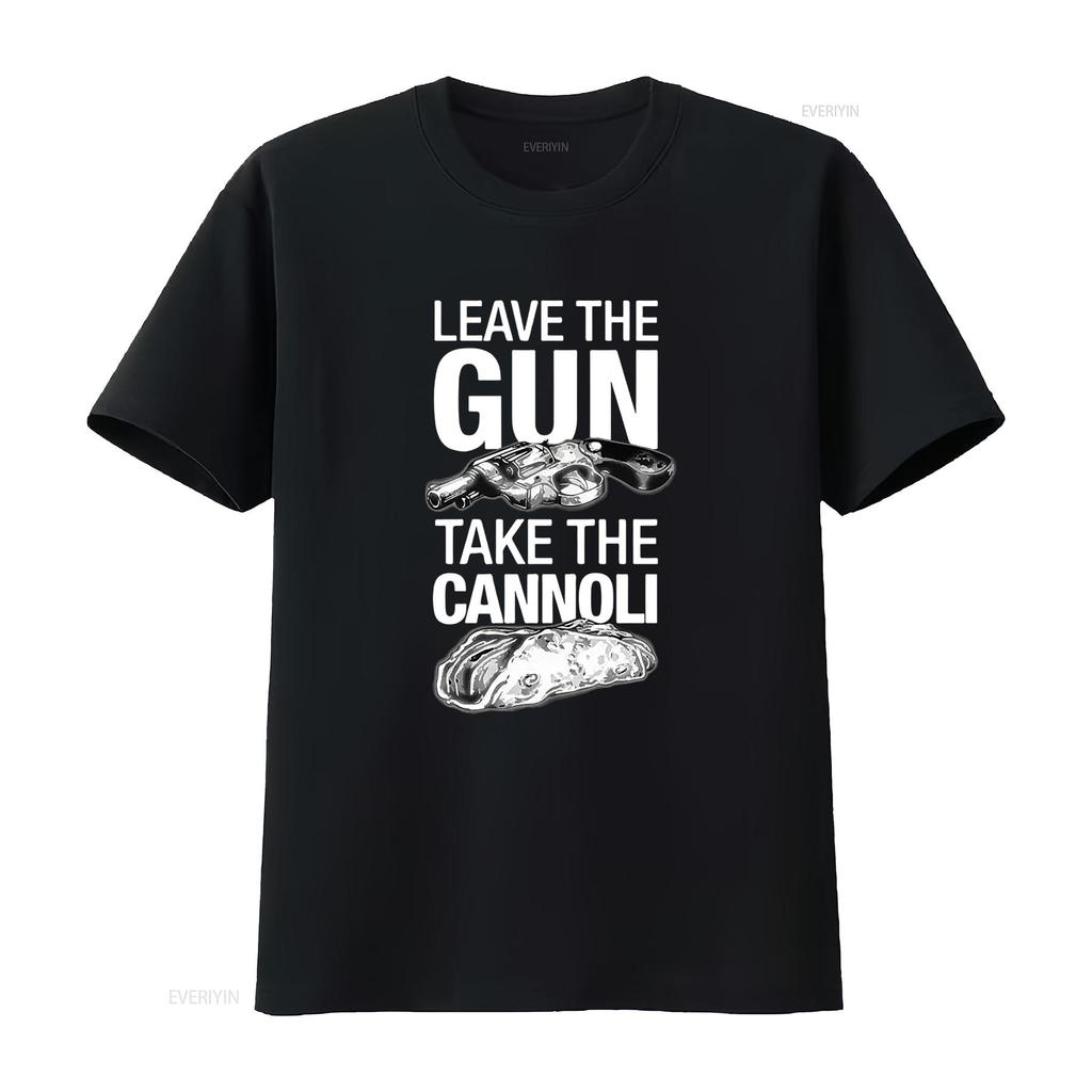 Retro Classic Movie Quote Leave The Gun Take Cannoli Print Cool Casual T Shirt Vintage Washed Stylish Fashion Streetwear Soft