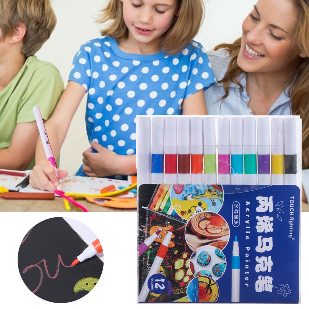 

12 цветов, новые пишущие инструменты, принадлежности для рисования, ручки для рисования, ручки для граффити, маркеры, ручка