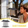 Suet Feeder Reusable Squirrel Proof Feeding Station Suet Cakes Cage Bird Feeder for Wild Hummingbirds Woodpeckers All Breeds