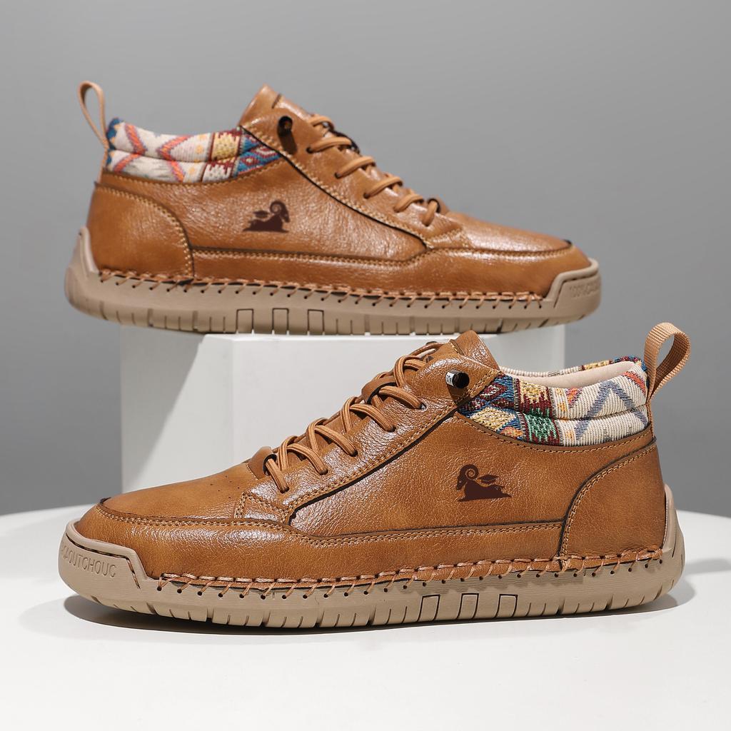 New Large Size Men's and Women's Medium Help Martin Boots Outdoor Casual Shoes Tooling Stitching Men's Shoes 9882