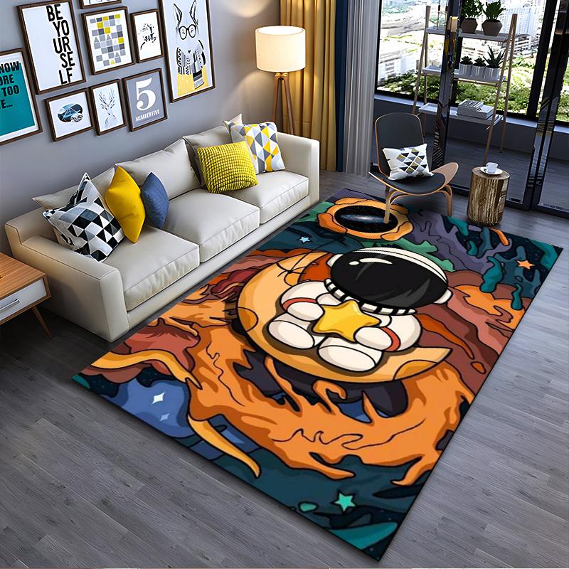 

Astronaut in Cosmic Dreamland Design Rug Suitable for use as an anti-slip game mat for living room and bedroom sofas 40x60cm( 15x23in )