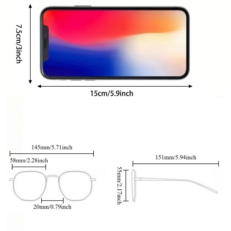 Large Frame Glasses Anti-blue Transparent Lenses Retro Classic Casual Women's Sunglasses Suitable for Daily Reading