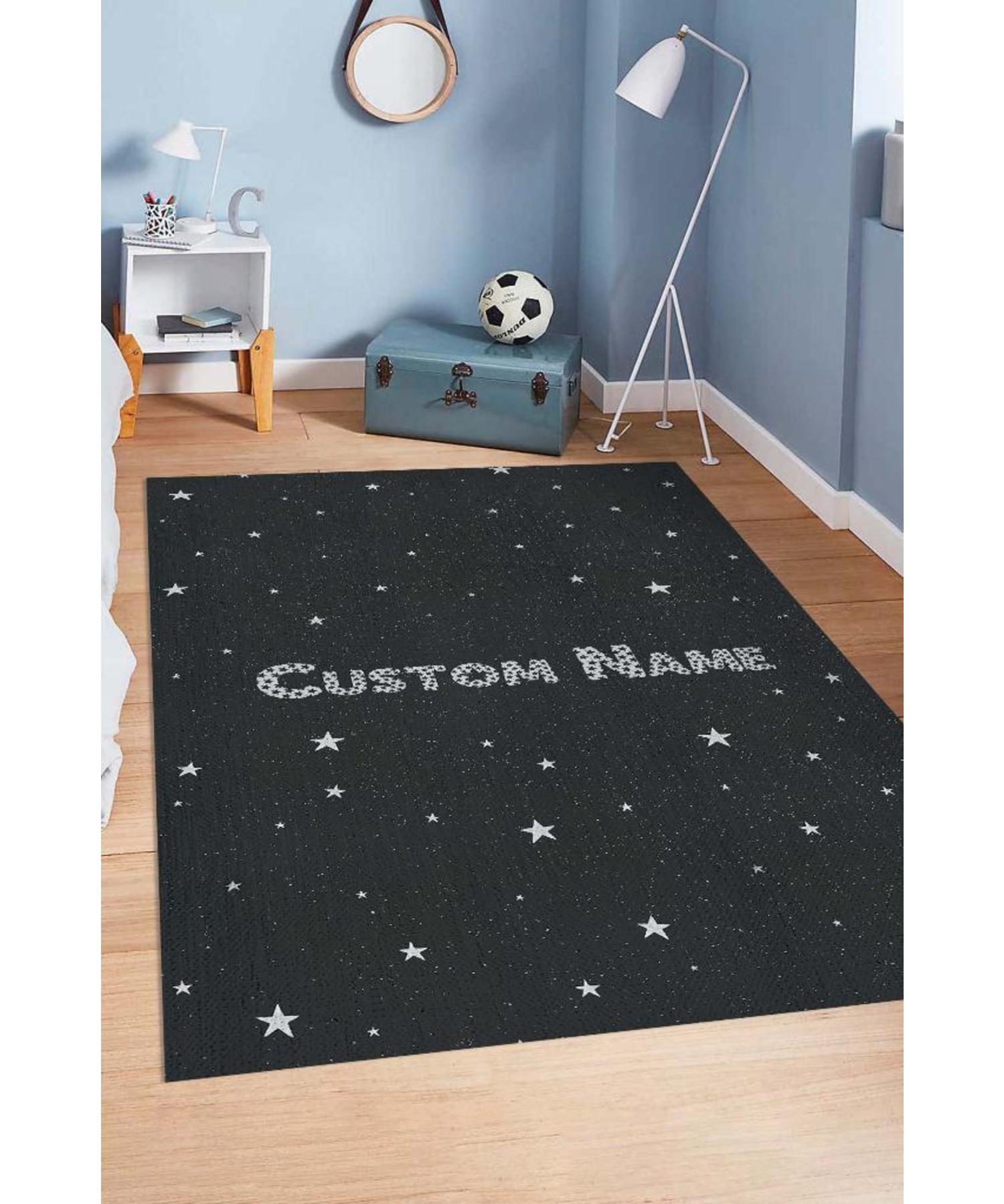 

Personalized Customizable Woven Base Washable Decorative House With Star Name