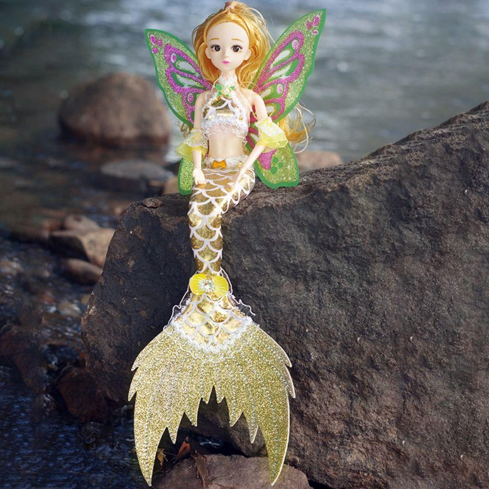 Colorful 45cm Mermaid Doll 11 Movable Joints Bjd Doll Set (with Lights and Music)