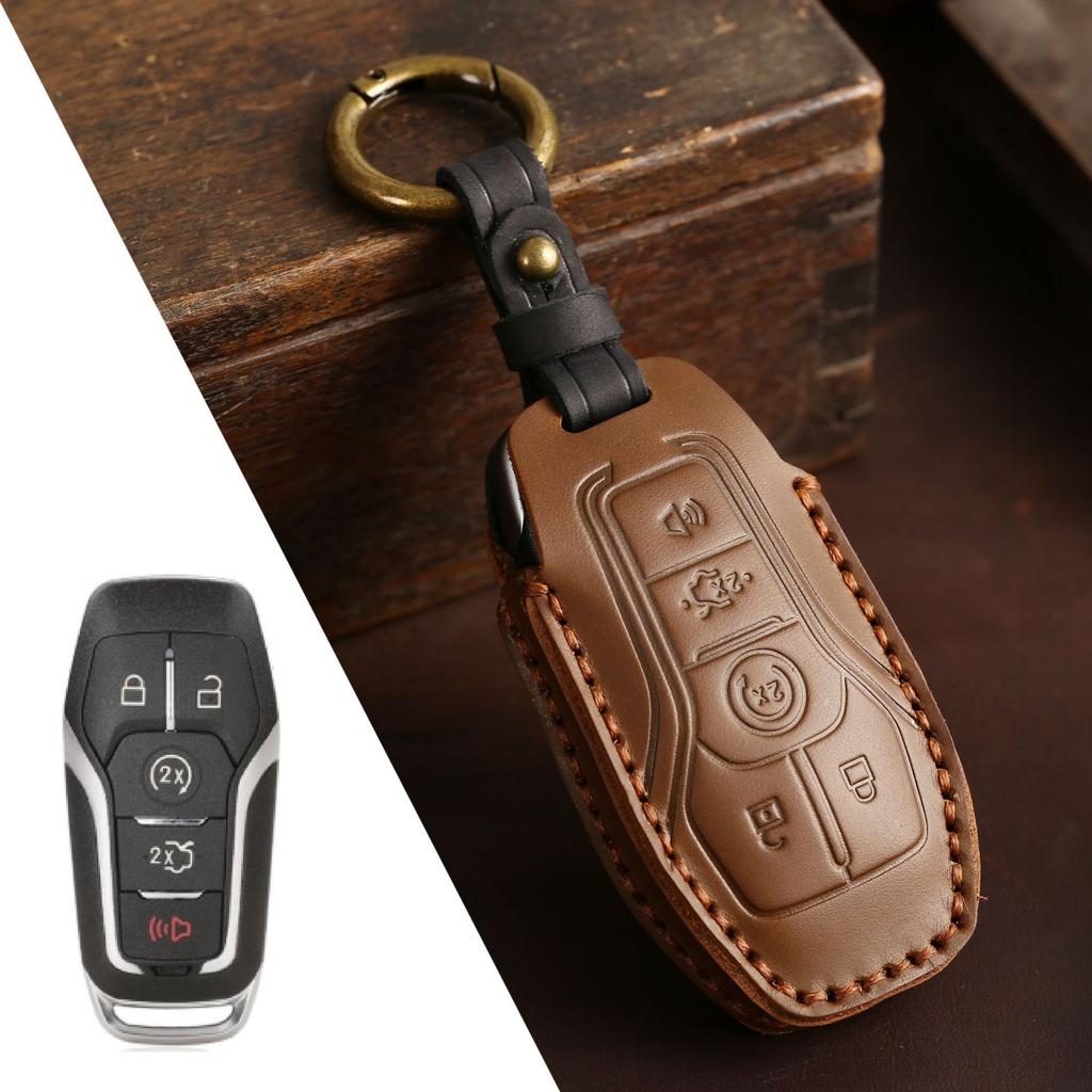 Suitable for Ford Key Set Forrest Mondeo Edge Mustang Explorer Leather Protective Case Buckle