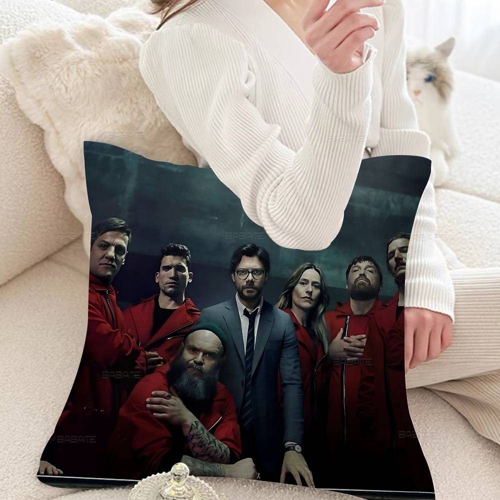 La Casa De Papel Money Heist Pillow Gift Home Office Decoration Bedroom Sofa Car Cushion Cover case 45x45