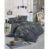 Bed Linen Set - 1 Duvet Cover 220x240 Cm + 2 Pillowcases 60x60 Cm - 65% Cotton, 35% Polyester - Anthracite
