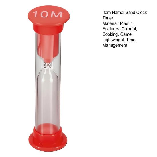 Sanduhr Bunte Sanduhr 30 Sek./1 Min./3 Min./5 Min./10 Min. Sanduhr-Timer für Kinder Hausaufgaben Brettspiele Meditation Zeitmessung