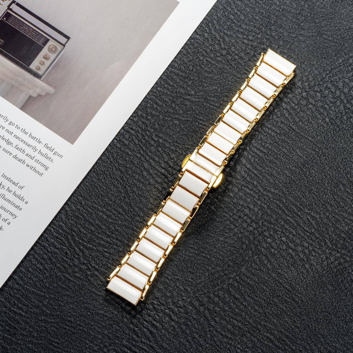 

18mm Ceramic+Metal Strap For Huawei Watch GT5 Pro 42mm GT6-5 41mm Woman Luxury Bracelet Wristband For Huawei Watch GT6-5-4 41mm Watch GT5Pro 42mm золотий