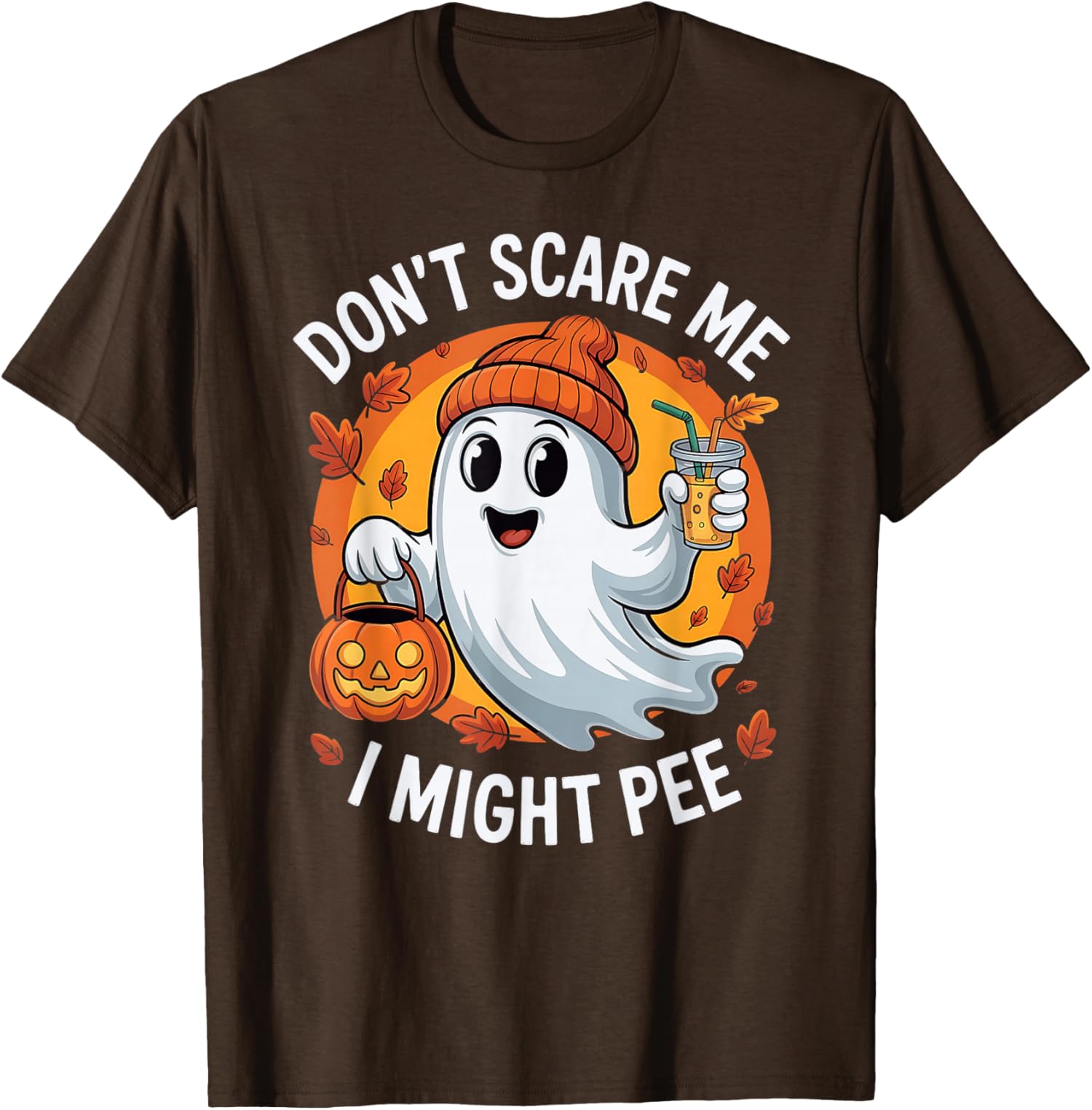 Don t Scare Me I Might Pee Halloween Pregnant Ghost Unisex T-Shirt Unisex T-Shirt L
