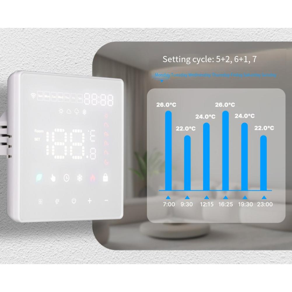 1pc Electric Floor Heating Thermostat Smart-Control 3600W, 16A, 220V Floor Heating Thermostat-Smart WiFi Programmable Thermostat