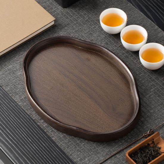 Bamboo Serving Tray Fruit Platter Tea Cup Storage Tray Multi-Purpose Snack Platter for Fruit
