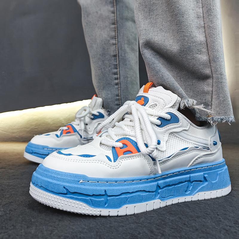 Autumn New Niche Trend Board Shoes Korean Version of Versatile Youth Platform Heightening Casual Sports Men's Shoes