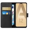 Wallet Case - Phonillico® - Samsung A12 - Black - Leather Effect - Stand Function