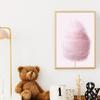 Pink Wall Art Prints Cotton Candy Donuts Poster Teen Girl Room Decor Canvas Painting Frameless Pictures for Living Room No Frame