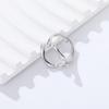 Korean Style 18K Gold Stainless Steel Adjustable Wave Ring for Women