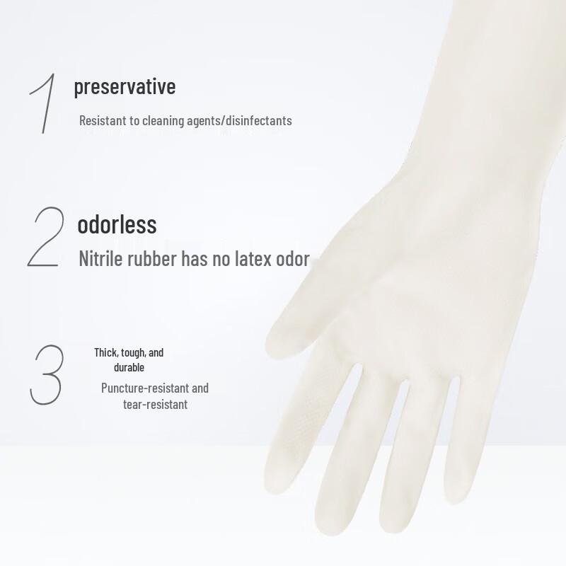Miaojie Thickened Durable Nitrile Household Gloves