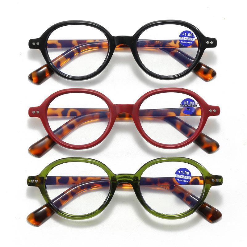 Korean Retro Oval Anti-Blue Light Glasses for Women: High-End Natural Look