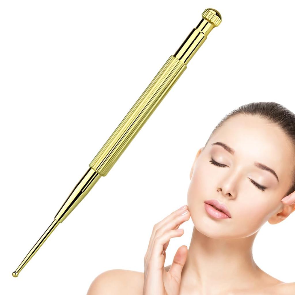 Pointer Acupressure Face Slimming Face Massage Nose Bridge Massage Stick with [YOMO HOUSE] Stick, Massager, Stick, (Brass Spring)