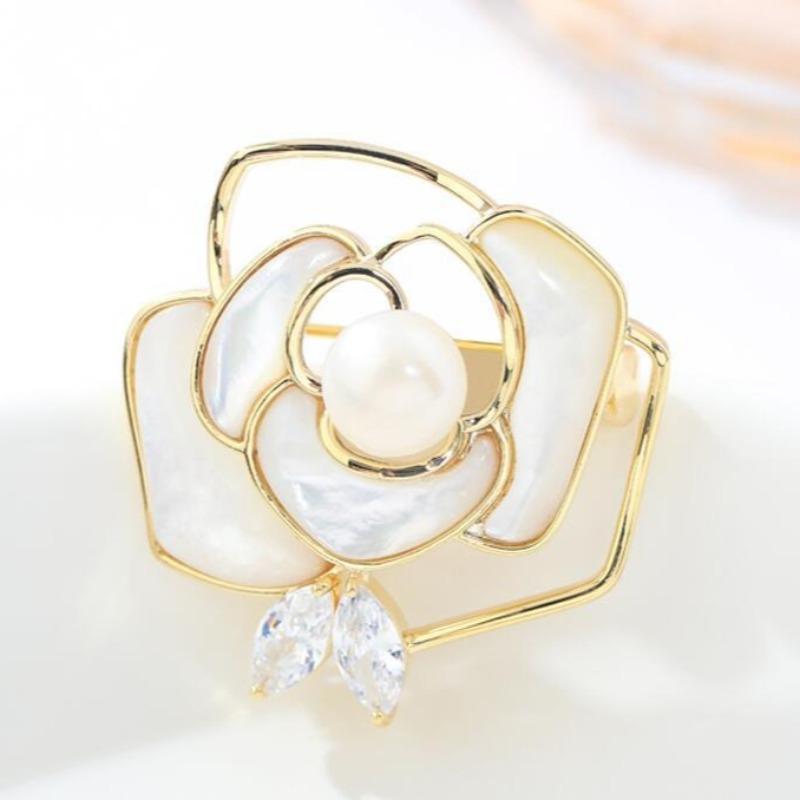 1Pc Rose Brooch Exquisite Personalized Pin Fashionable Elegant Jewelry Accessories Party Banquet Wedding Souvenir Gift