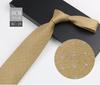 Men'S Tie British Retro Dark Brown Coffee Gold Striped Gentleman'S Suit Shirt Dress Professional High-End Hand Style