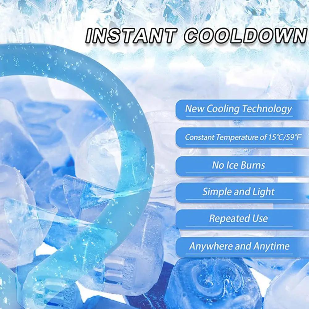 Icy Cooling Neck Tube Cool Freeze Neck Cooler Band Reusable Summer Outdoor Sports Running Cycling Cold Collar Ice Cushion Chill