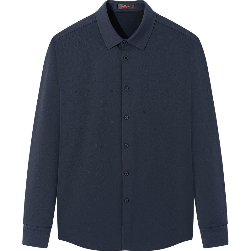 Qipai Men's Seamless High-Elastic Geometric Print Knit Shirt